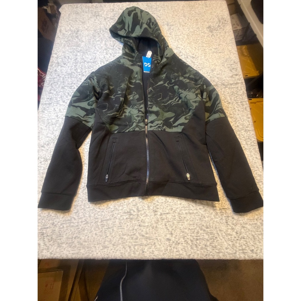 DSG Boys Sport Fleece Sherpa Lined Jacket Mountain Mineral Olive Camo XL NWT